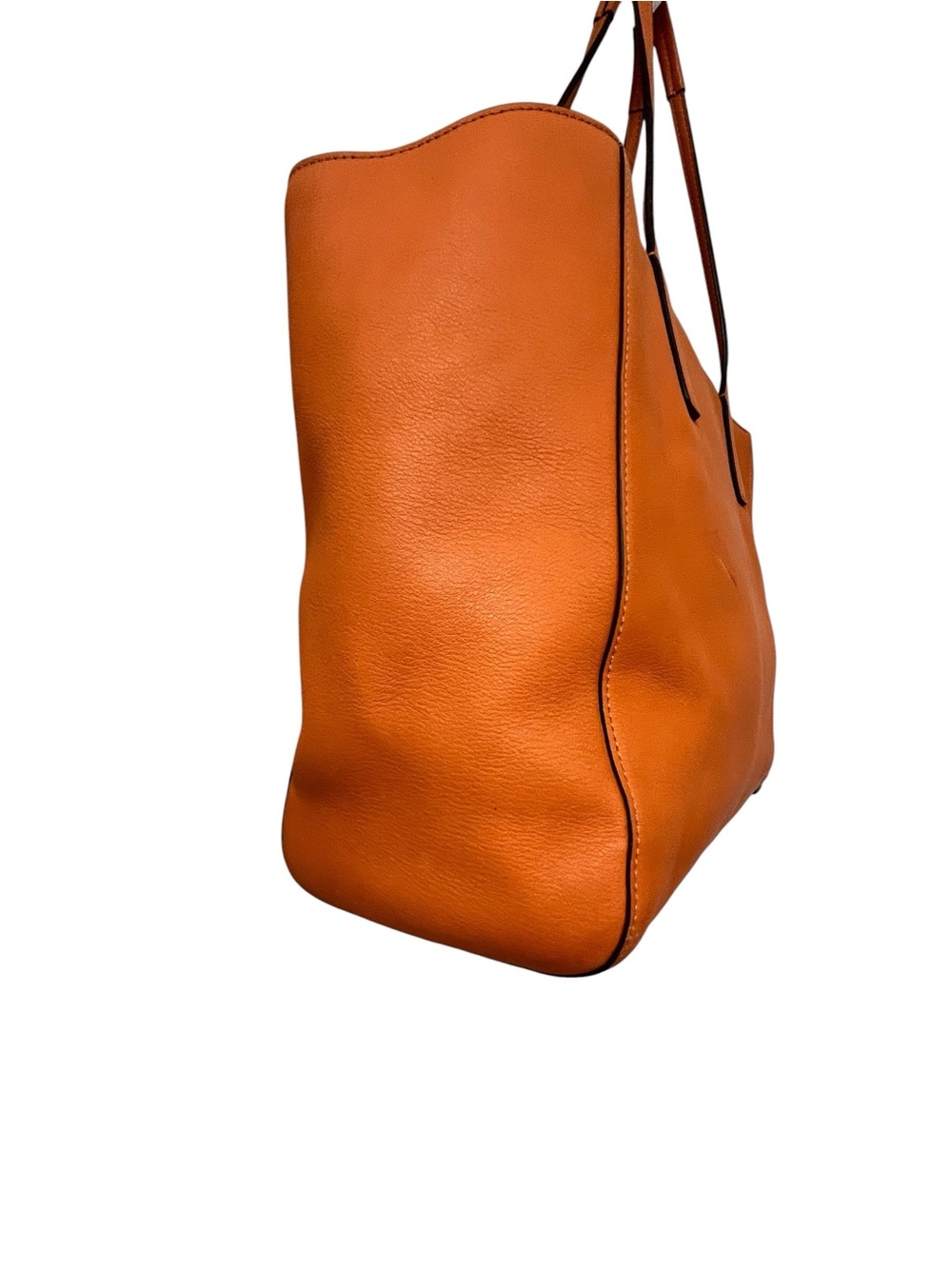 MCM Leather Orange Tote Bag (pen mark on leather) - Picture 4 of 10